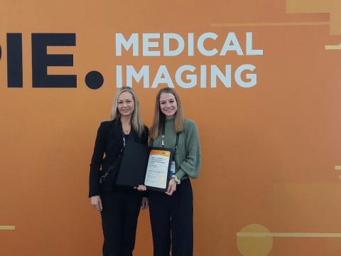Lotta María Ellingsen and Elena Doering at the SPIE Medical Imaging 2024: Clinical and Biomedical Imaging, in San Diego, California, USA, February 18-21, 2024.