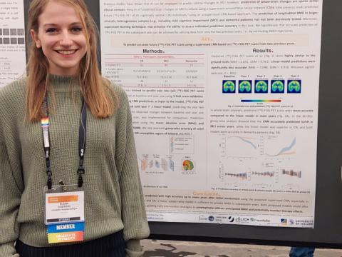 Elena Doering presented her poster entitled "Translating the future: Image-to-image translation for the prediction of future brain metabolism" at the SPIE Medical Imaging 2024: Clinical and Biomedical Imaging, in San Diego, California, USA, February 18-21, 2024.